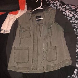 Army green and navy jacket